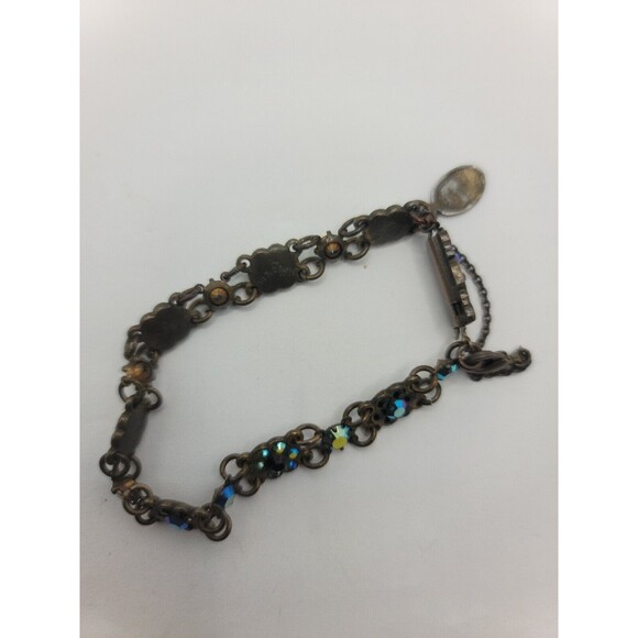 Michael Negrin bracelet Auroraborealis Gems with Safety Chain - Picture 1 of 8